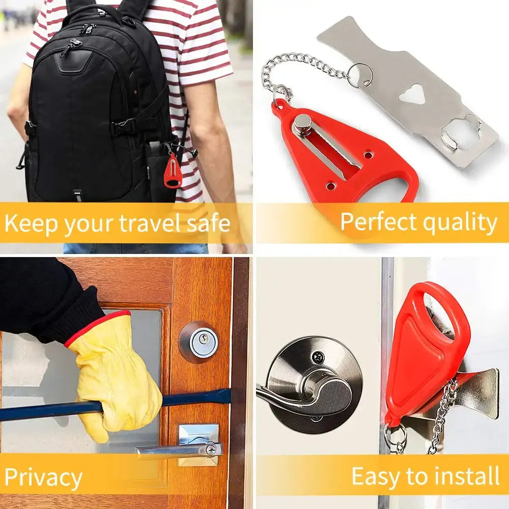 Portable Anti-Theft Security Metal Door Lock