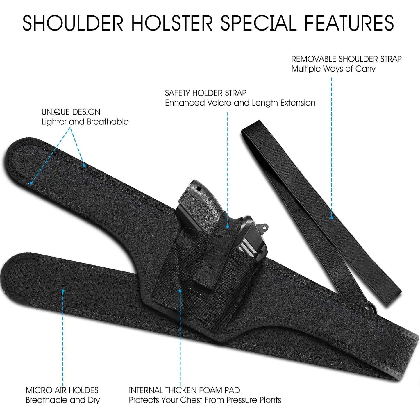 Holster sous-bras StealthGuard avec manchon pour clips de balles